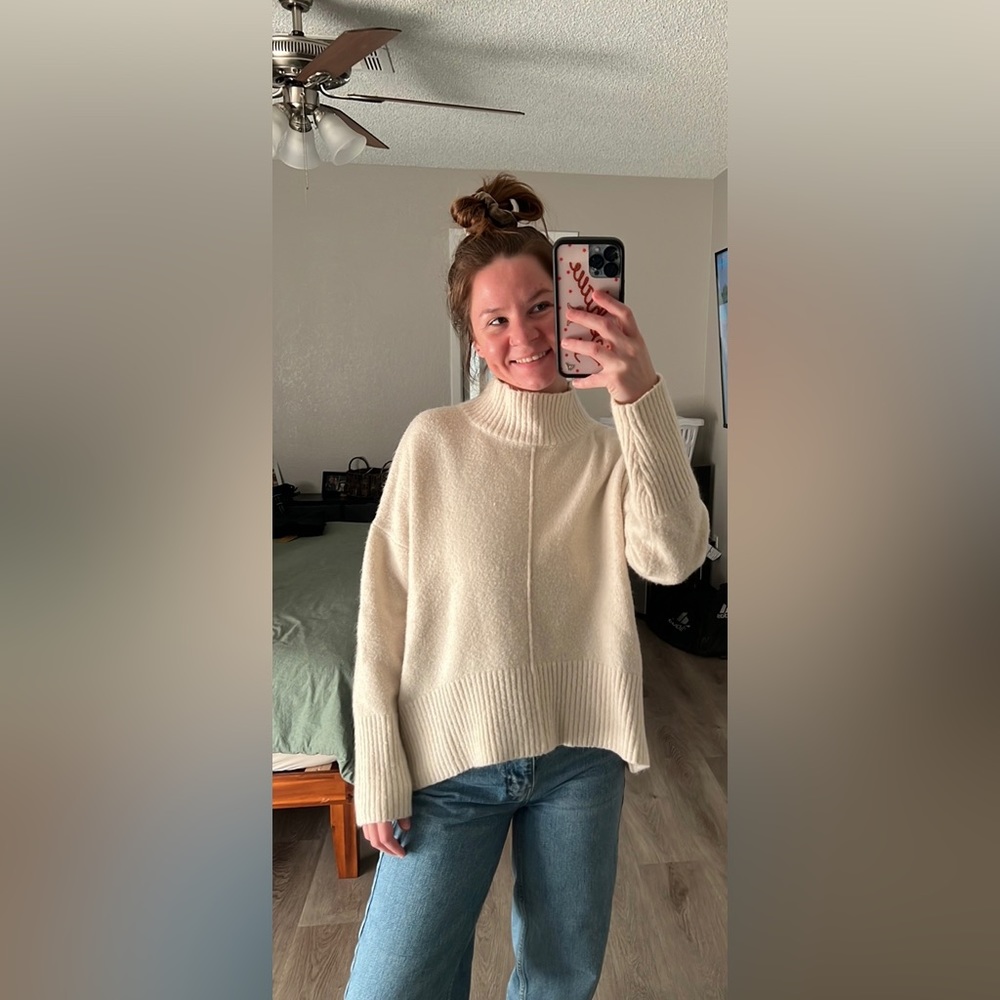 White sweater bought at Nordstrom Rack